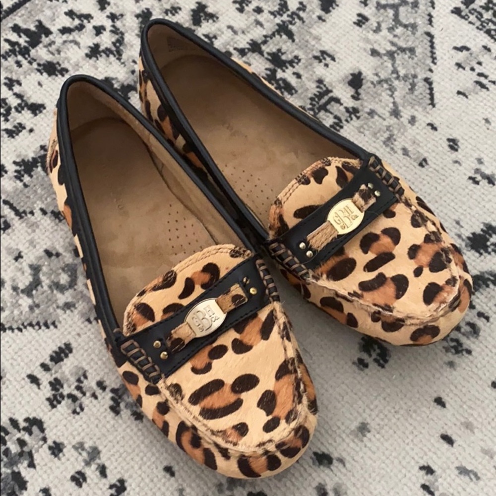 GH Bass Calf Hair Leopard “Beamer” Loafer 7